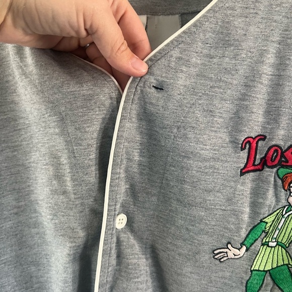 Disney Store Rare Vintage 90s Peter Pan Lost Boys Embroidered Baseball Shirt - Picture 7 of 15